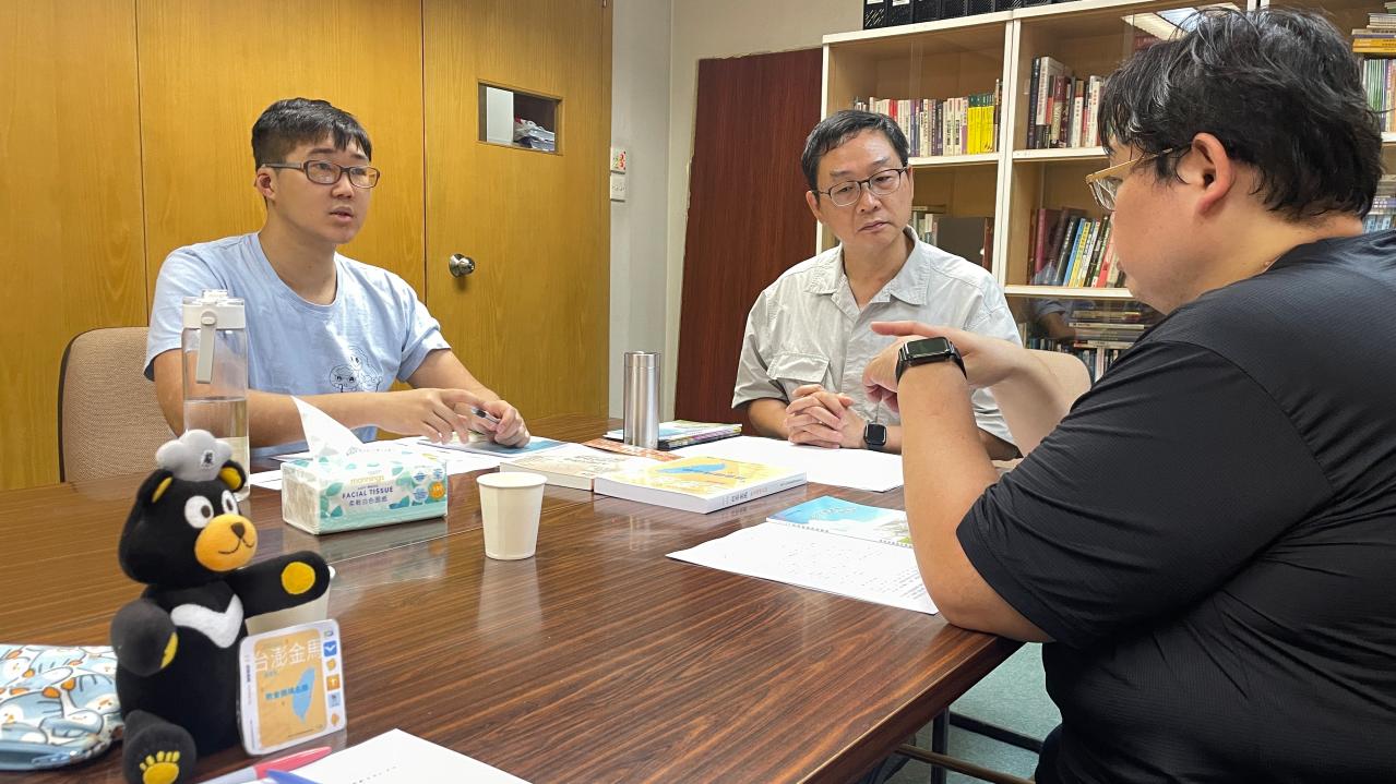 5月16日午後前往教新拜訪與分享。劉以琳攝